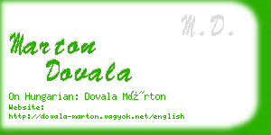 marton dovala business card